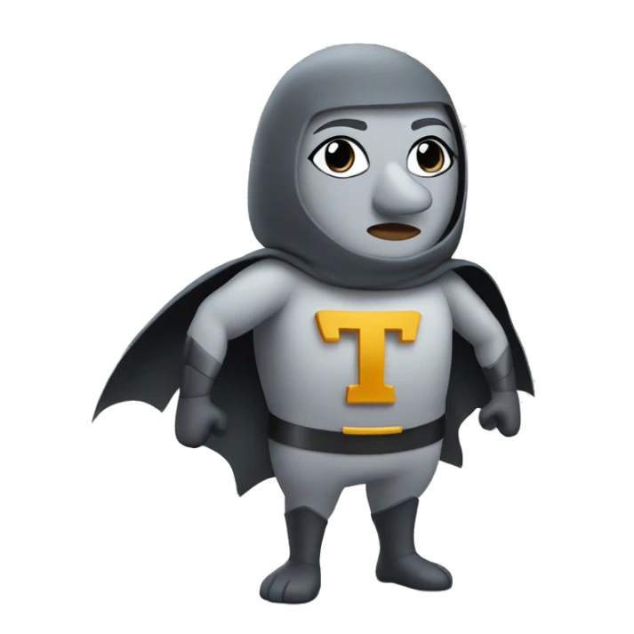 superhero called Annemetter, which is part woman part pigeon with letter T on her chest sticker