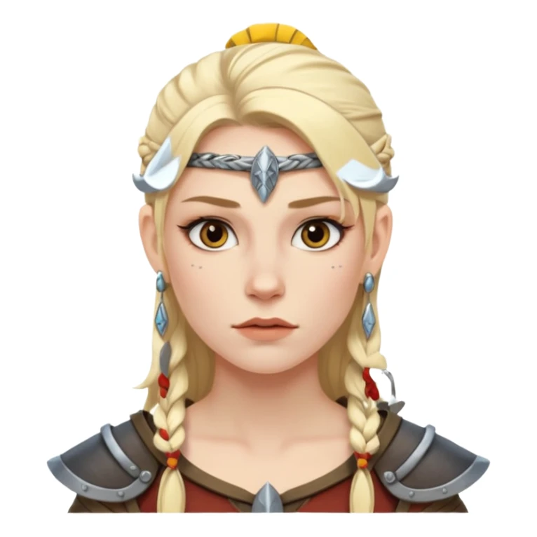 ESO female nordic warrior with lashes and earrings sticker