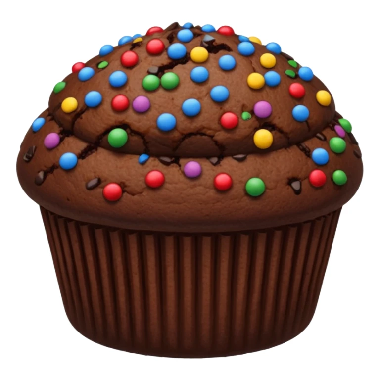 dark brown chocolate muffin chocolate sprinkles on top sticker