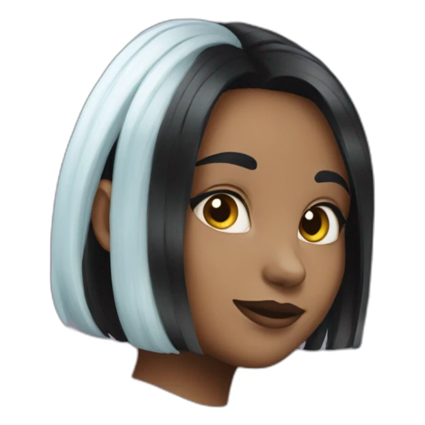 alice in wonderland black and short hair sticker