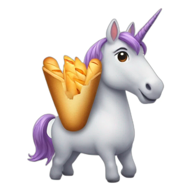 Licorne avec un baguette magic a la place de la corne sticker