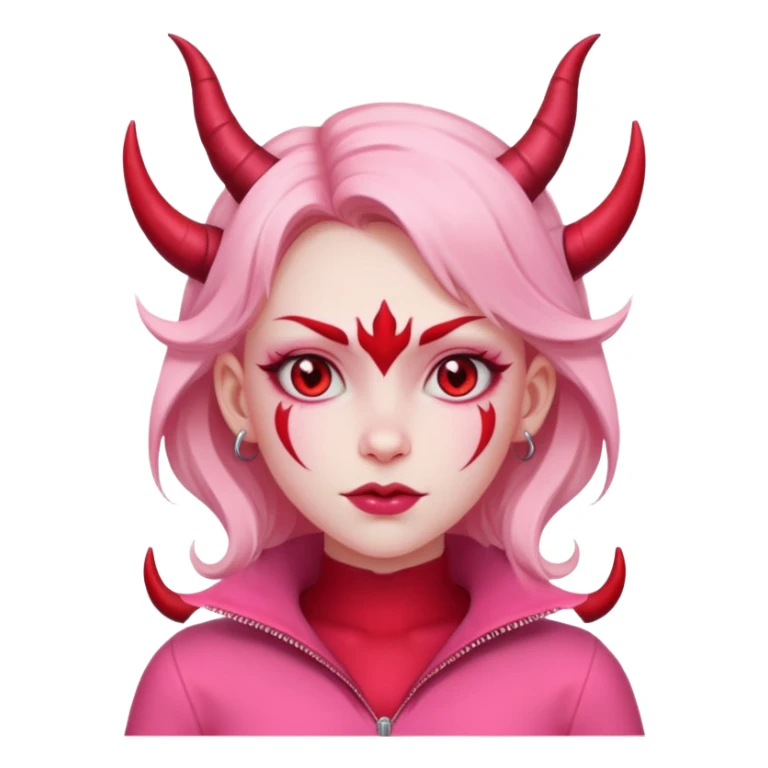 devil girl in pink outfit sticker