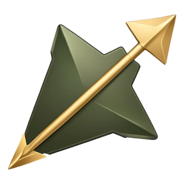 The arrow to the right is dark khaki in color sticker