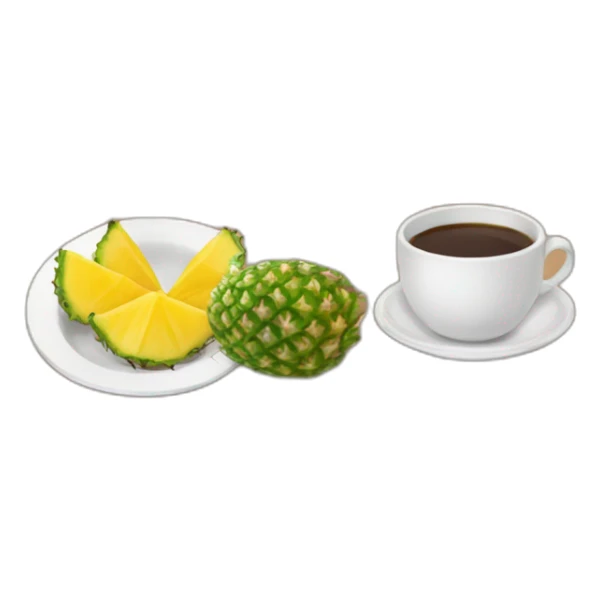 Piña café que cae de los arboles sticker