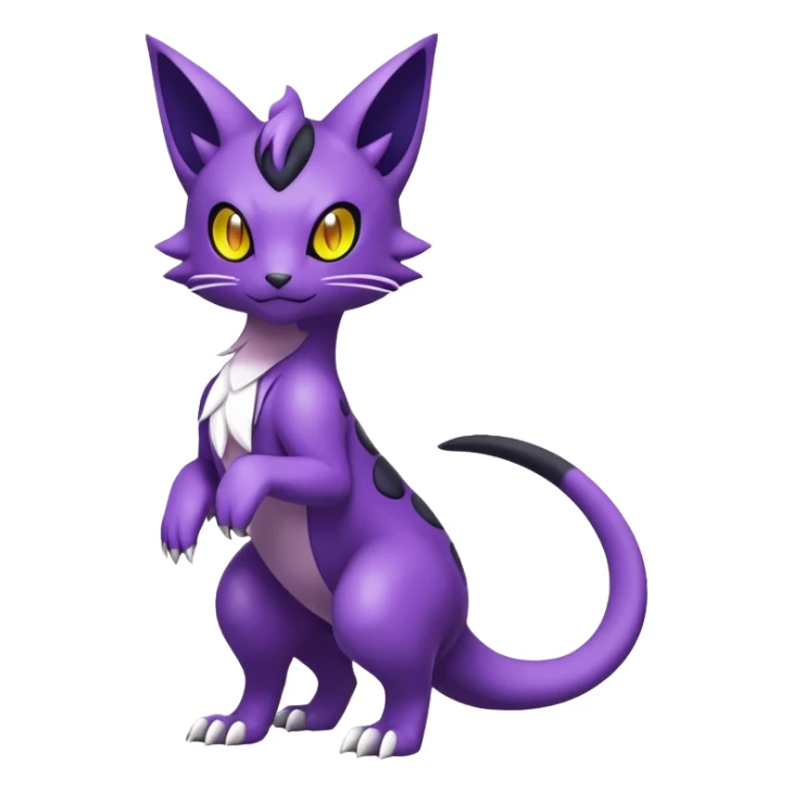 Liepard-Delcatty-Pokémon-Fakémon-hybrid-creature (full body) sticker