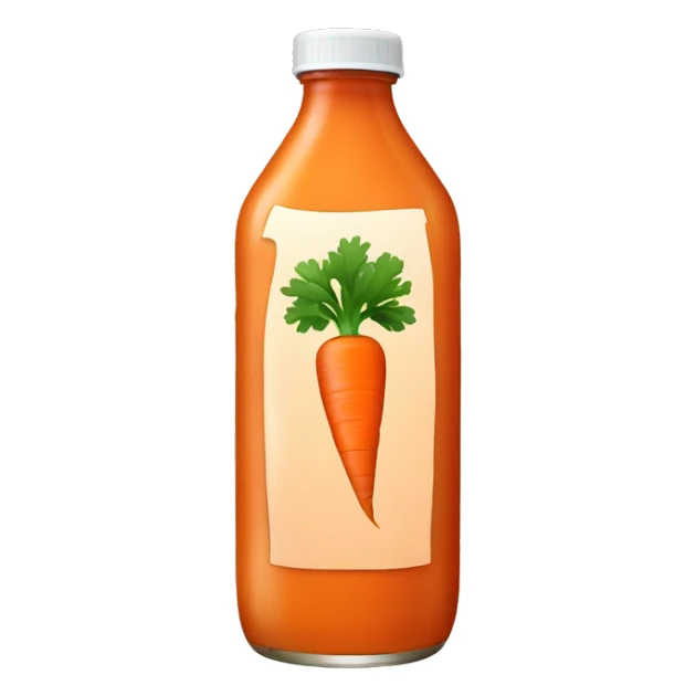 a bottle of carrot juice sticker