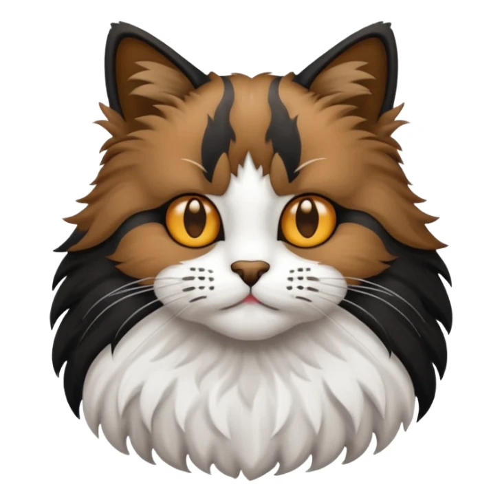 een kat een Europese kortharige bruin wit zwart sticker