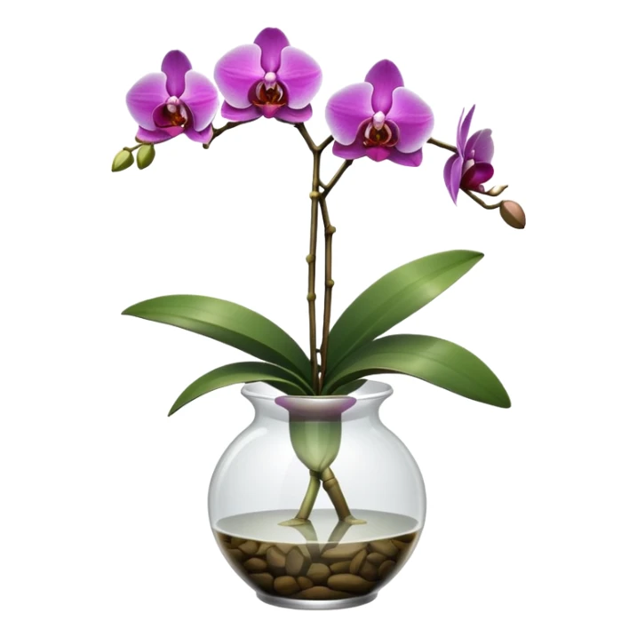 Orchid + glass vase, Window Plant. sticker