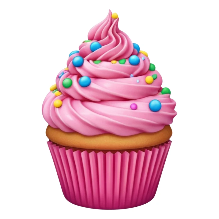 Cupcake with pink icing sticker