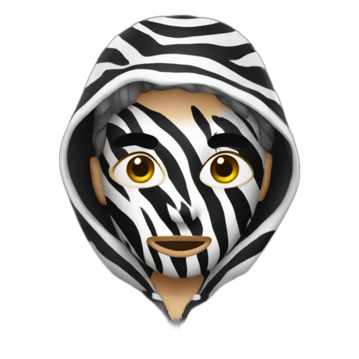 thief with a mask and zebra lined shirt sticker