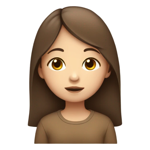 Praying brown hair girl sticker