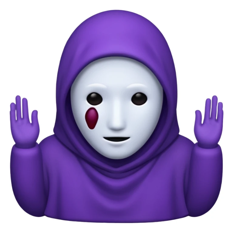 purple person no face sticker