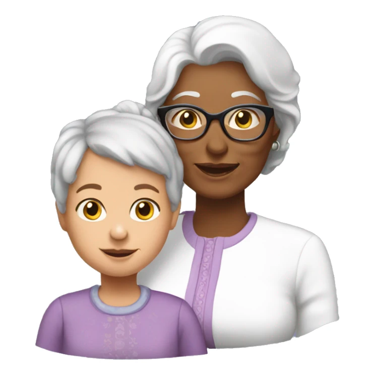 Grandma and grand daughter  sticker
