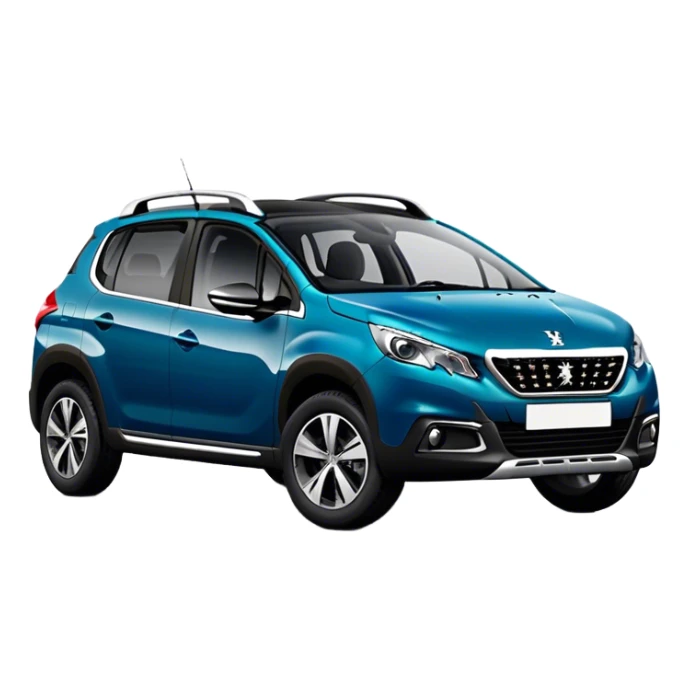 Peugeot 2008 couleur bleu émeraude foncé sticker