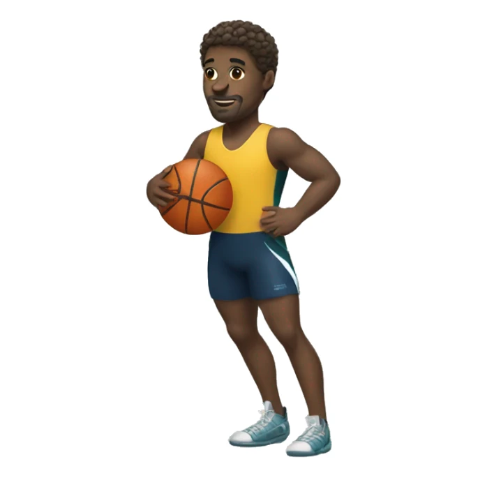Swimmer basketball player sticker