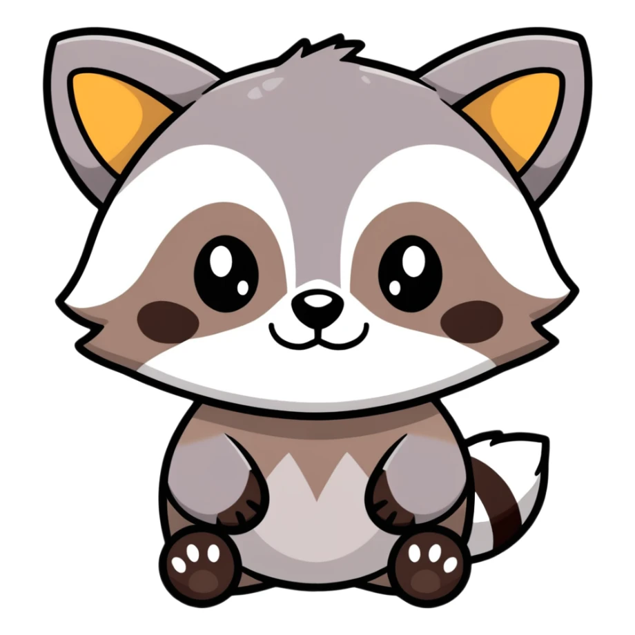 Raccoon Emoji sticker