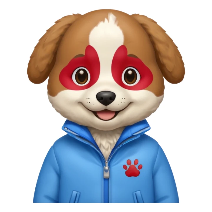 dog in winter outfit sticker