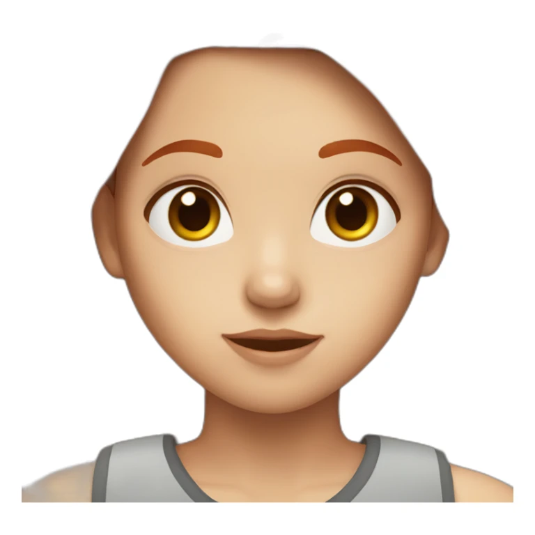 Girl with medium red hair and grey eyes sticker