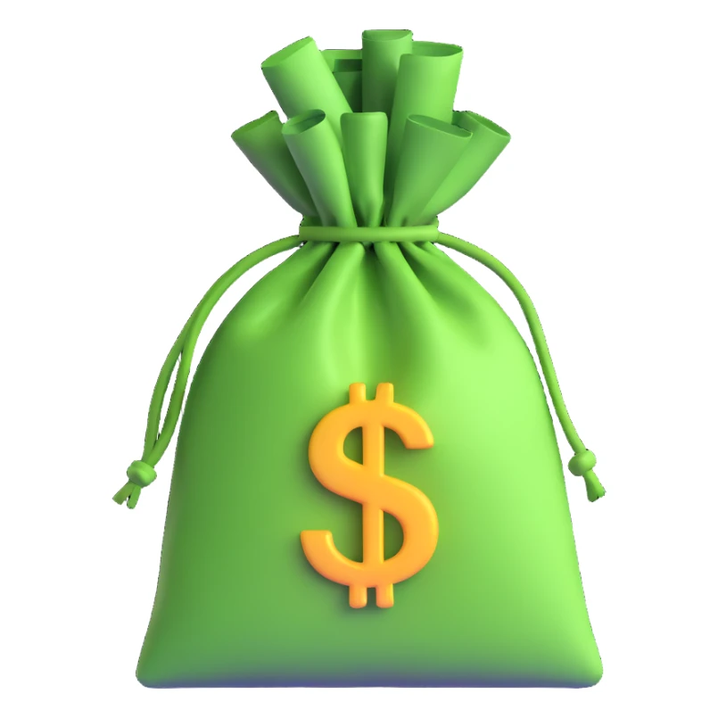 saco de dinheiro com cifrão sticker