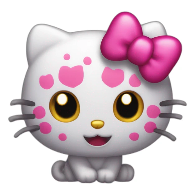 Hello kitty qui boit de la monster sticker
