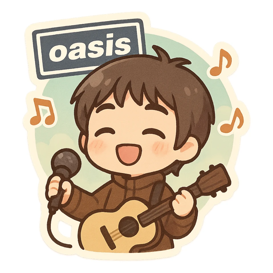 sticker commemorating oasis concert sticker