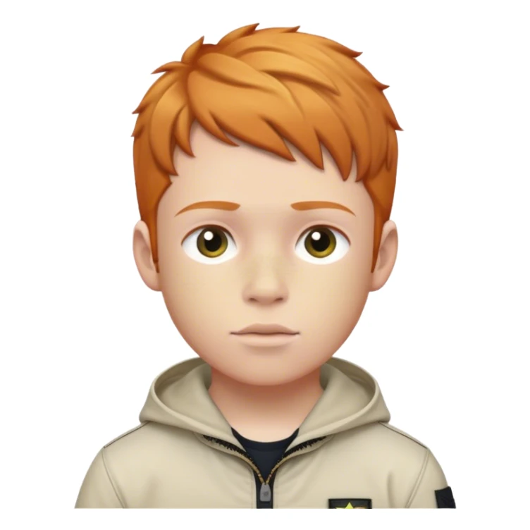 Ginger boy wearing stone island  sticker