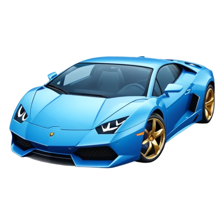 Blue Lamborghini sports car sticker