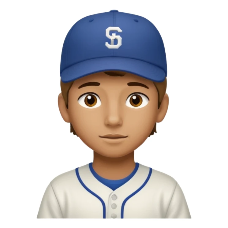 teenage boy with a baseball hat on sticker