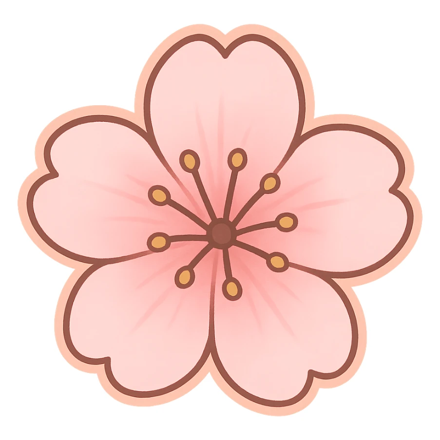 sakura cherry blossom flower, remove background sticker