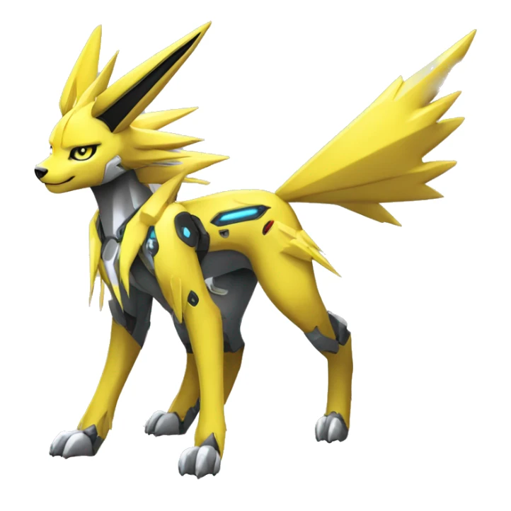 Renamon-Jolteon-Zeraora-mecha full body sticker