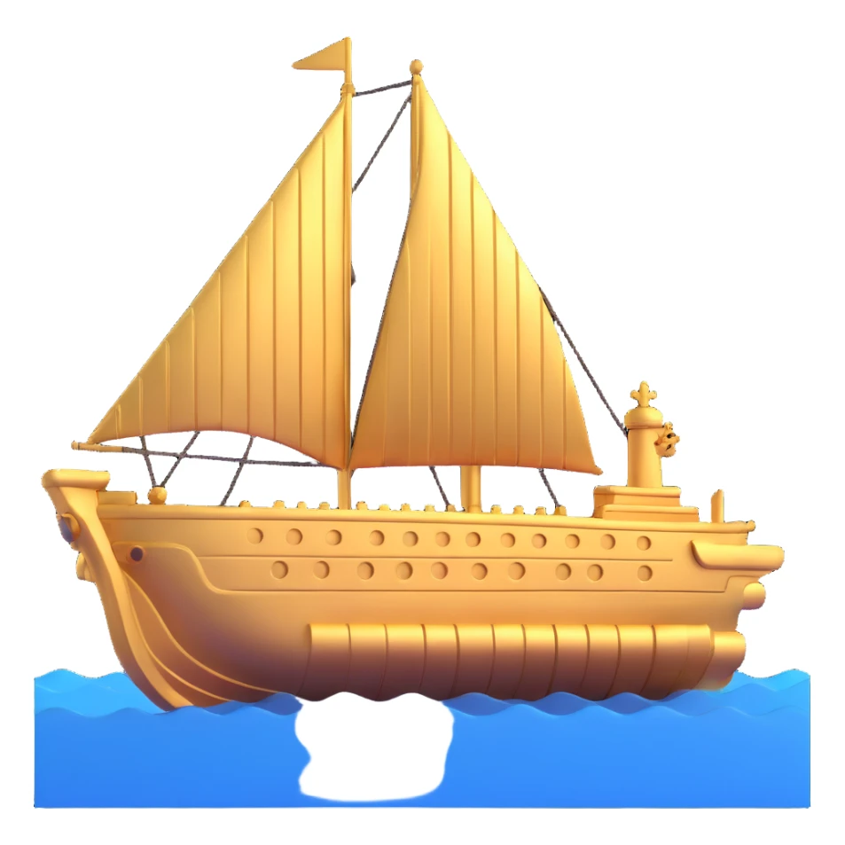 Anunnaki underwater golden ship sticker