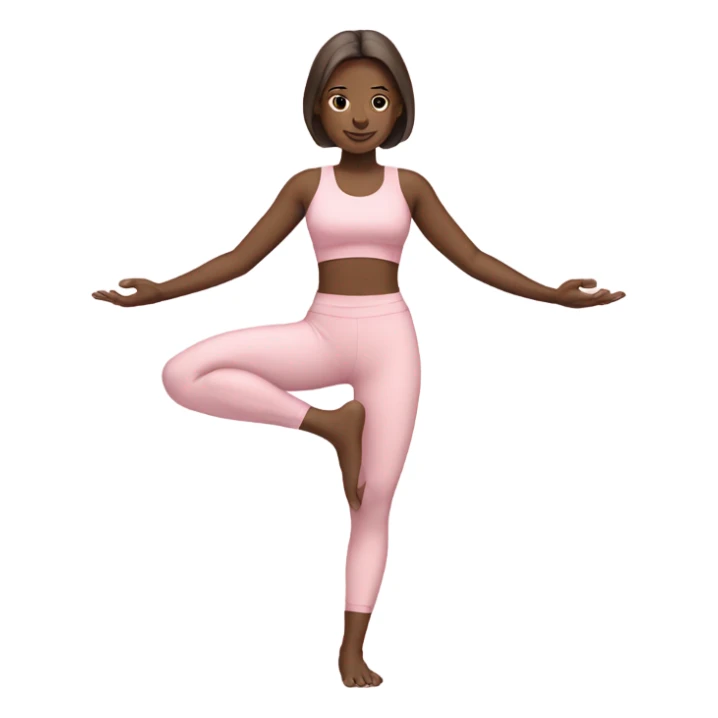 White brunette yoga girl light pink clothes  sticker