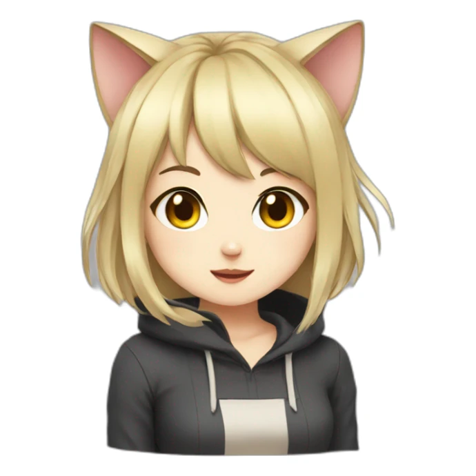Anime girl cat sticker