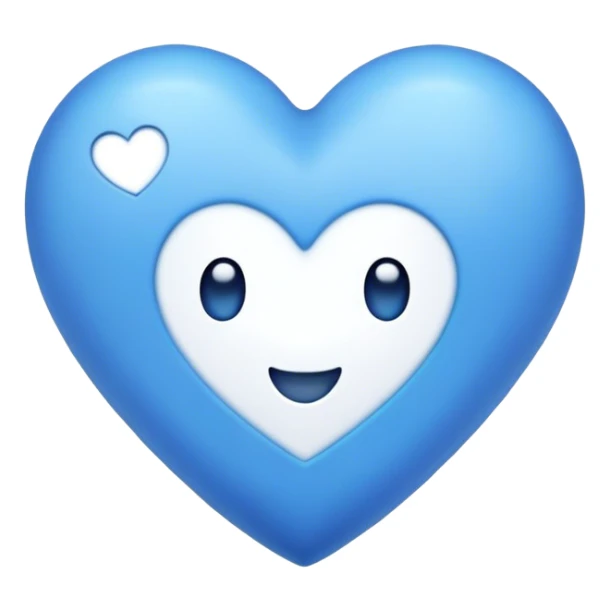 Blue heart with the words Hi Cutie! in the middle  sticker