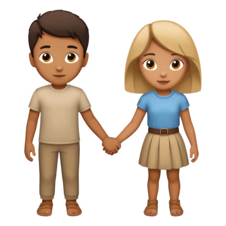 boy and girl shadow holding hands sticker