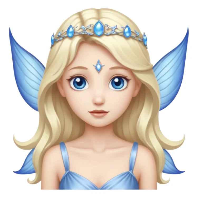 A pale blue eye blonde moon fairy sticker