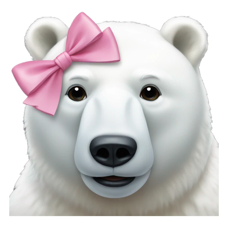 Polar bear with pink bow sticker