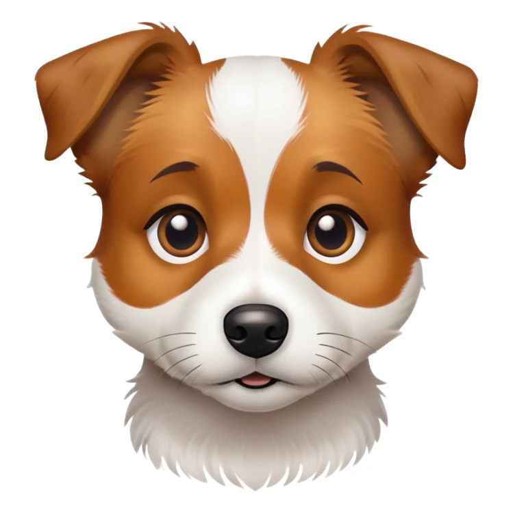super scruffy jack russell mix with big eyes sticker