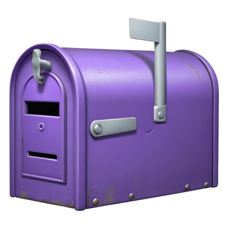 purple mail box sticker