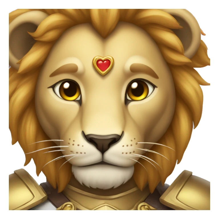 lion paladin in love, hearts in his eyes sticker