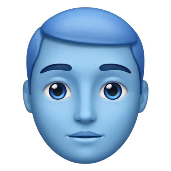 Blue face  sticker