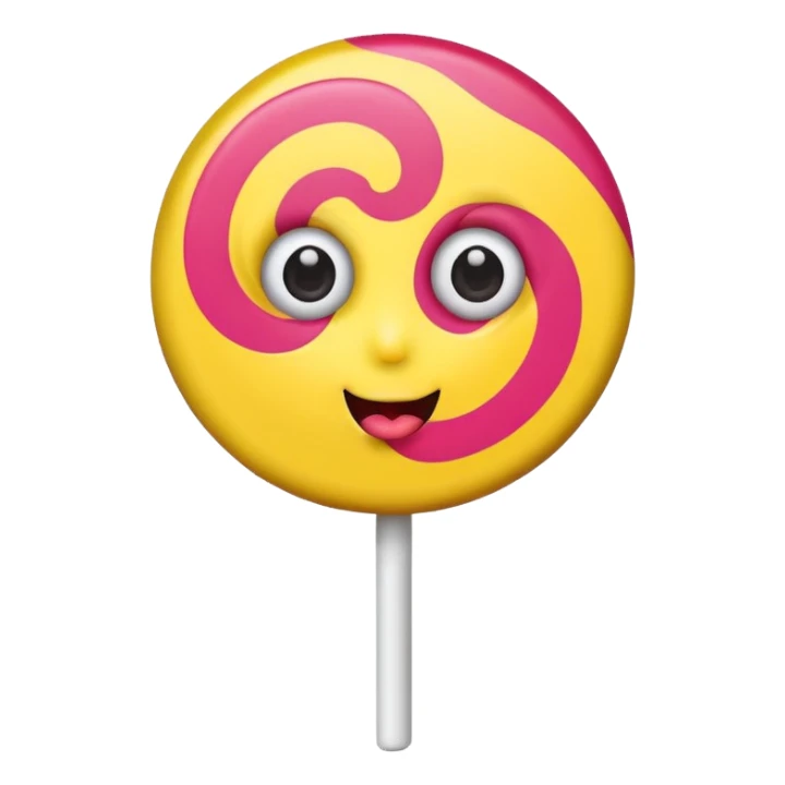 cute lollipop with eyes and mouth and personality sticker