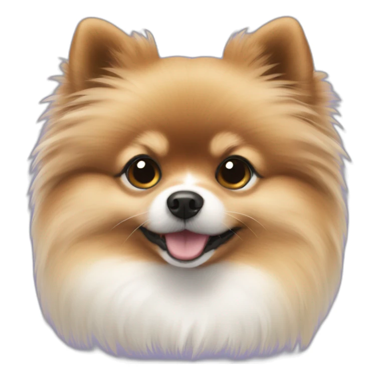Pomeranian with dark and white hair sticker