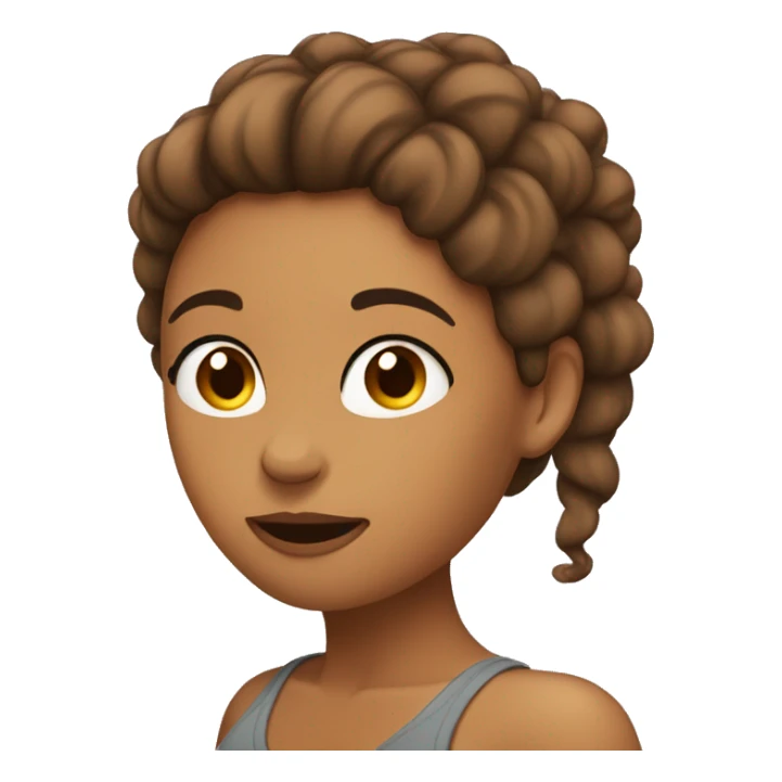 Woman Scratching head skin color brownskin sticker