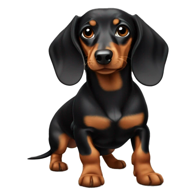 Black and tan dachshund  sticker