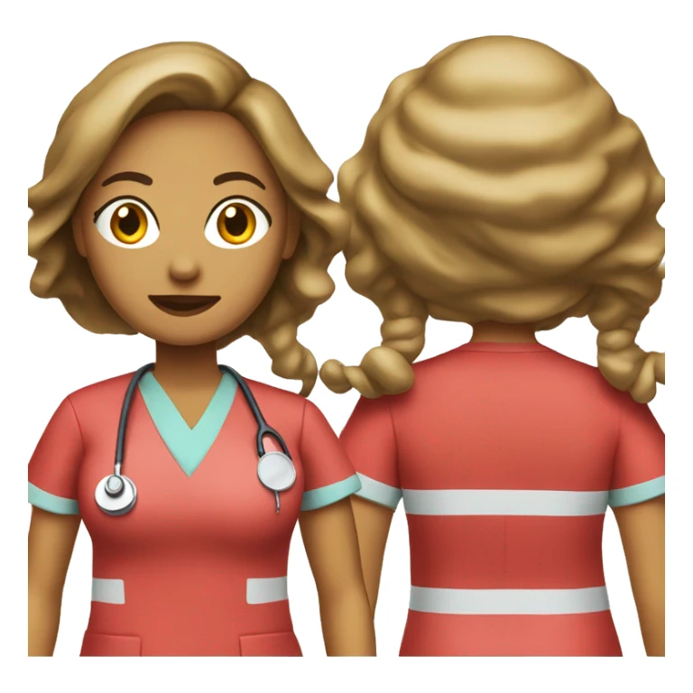 Plastic surgeon woman in red scrubs  sticker