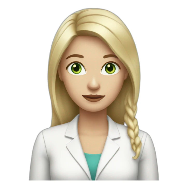 woman psychotherapist light hair blue-green eyes sticker