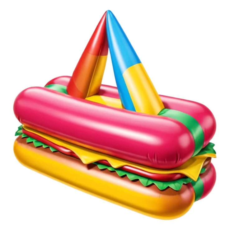  paris SPAM meat jeff koons style inflatable sculpture art painting  sticker