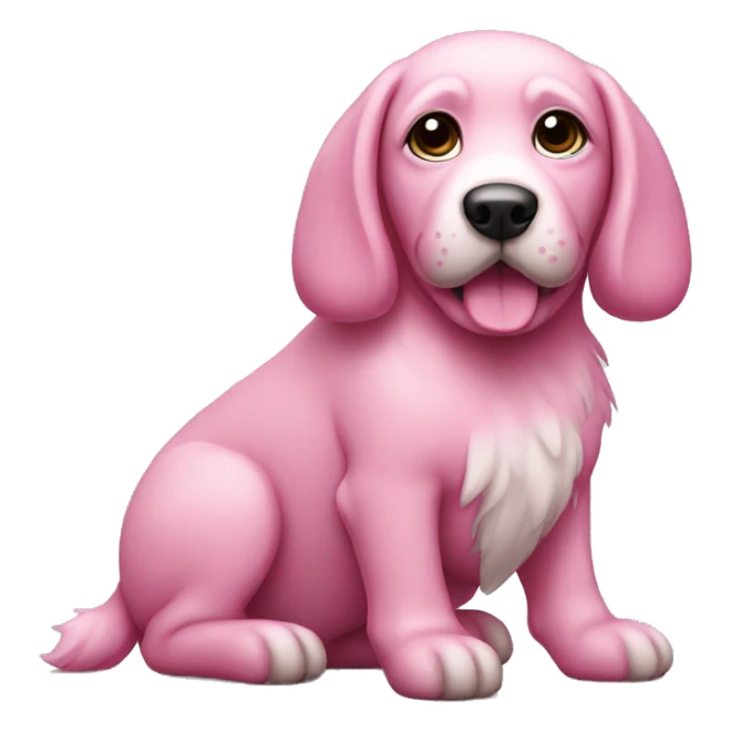 pink dog sticker