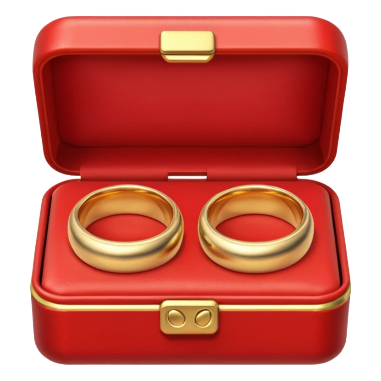 Couple of ring in red box sticker
